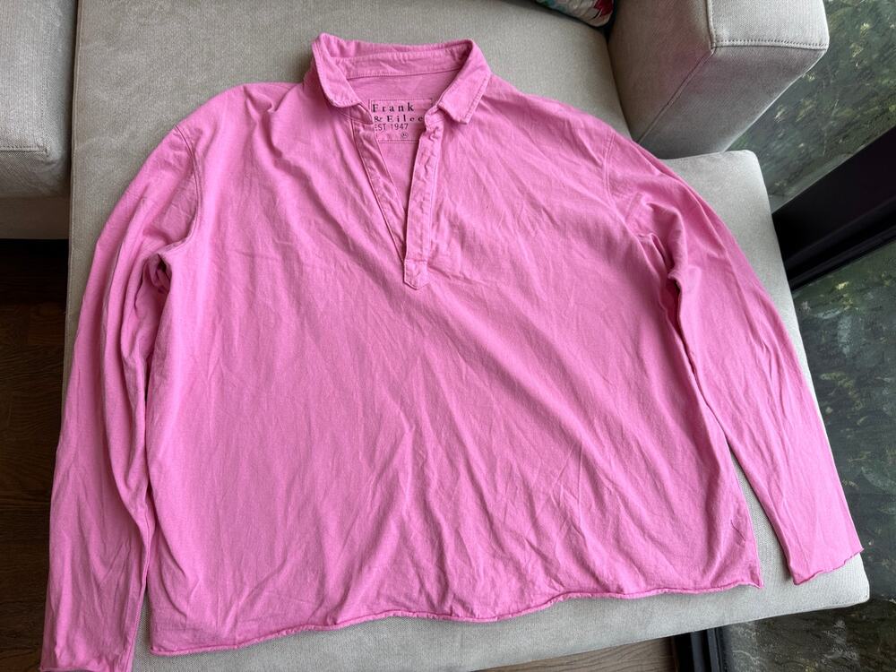 Frank & Eileen Pink V Neck Top XL